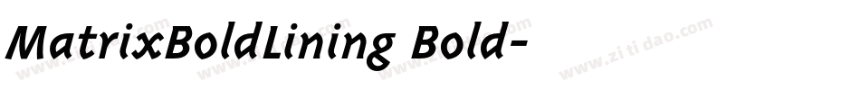 MatrixBoldLining Bold字体转换